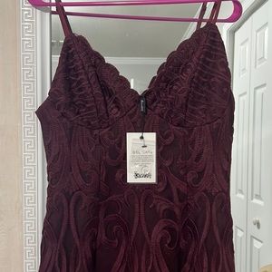 Bardot Wine Midi Dress
